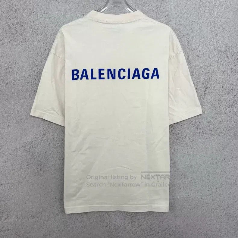 Balenciaga Balenciaga Front and Back Logo White and Blue Short Sleeve Size US XS / EU 42 / 0 - 2 Thumbnail