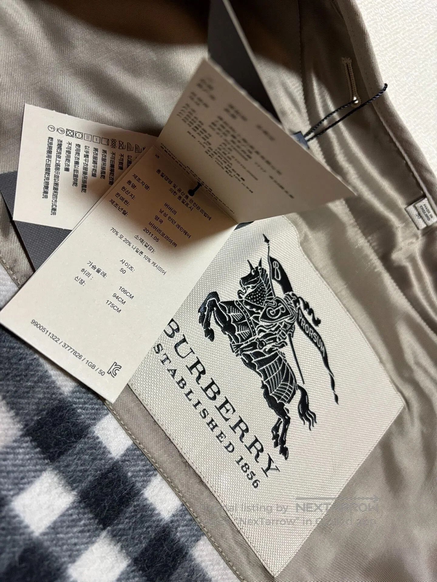 Burberry Burberry Wool Cashmere Inner Liner. Size US M / EU 48-50 / 2 - 4 Thumbnail