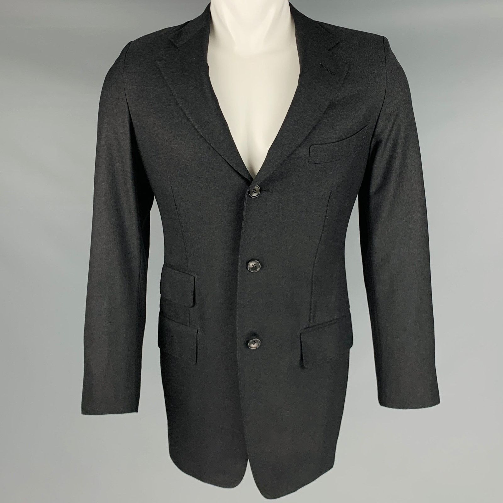 Tom Ford TOM FORD Size 38 Grey Wool Peak Lapel Sport Coat Size 38R - 1 Thumbnail