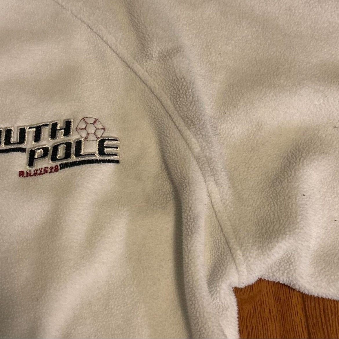 Southpole Y2K Southpole White & Gray Embroidered 1/4 Fleece Sweater Size US M / EU 48-50 / 2 - 6 Thumbnail