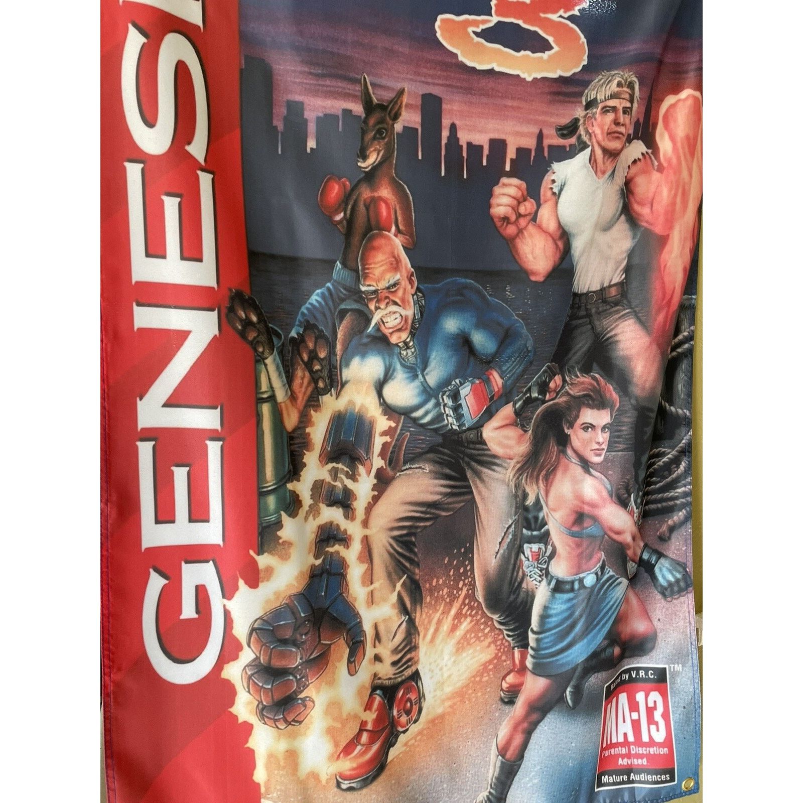 Other Streets of Rage 3 5ft Flag Sega Genesis 1994 Banner Poster Size ONE SIZE - 3 Thumbnail