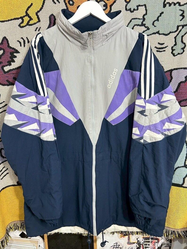 Adidas Vintage 90s Adidas Jacket size L Size US L / EU 52-54 / 3 - 1 Thumbnail