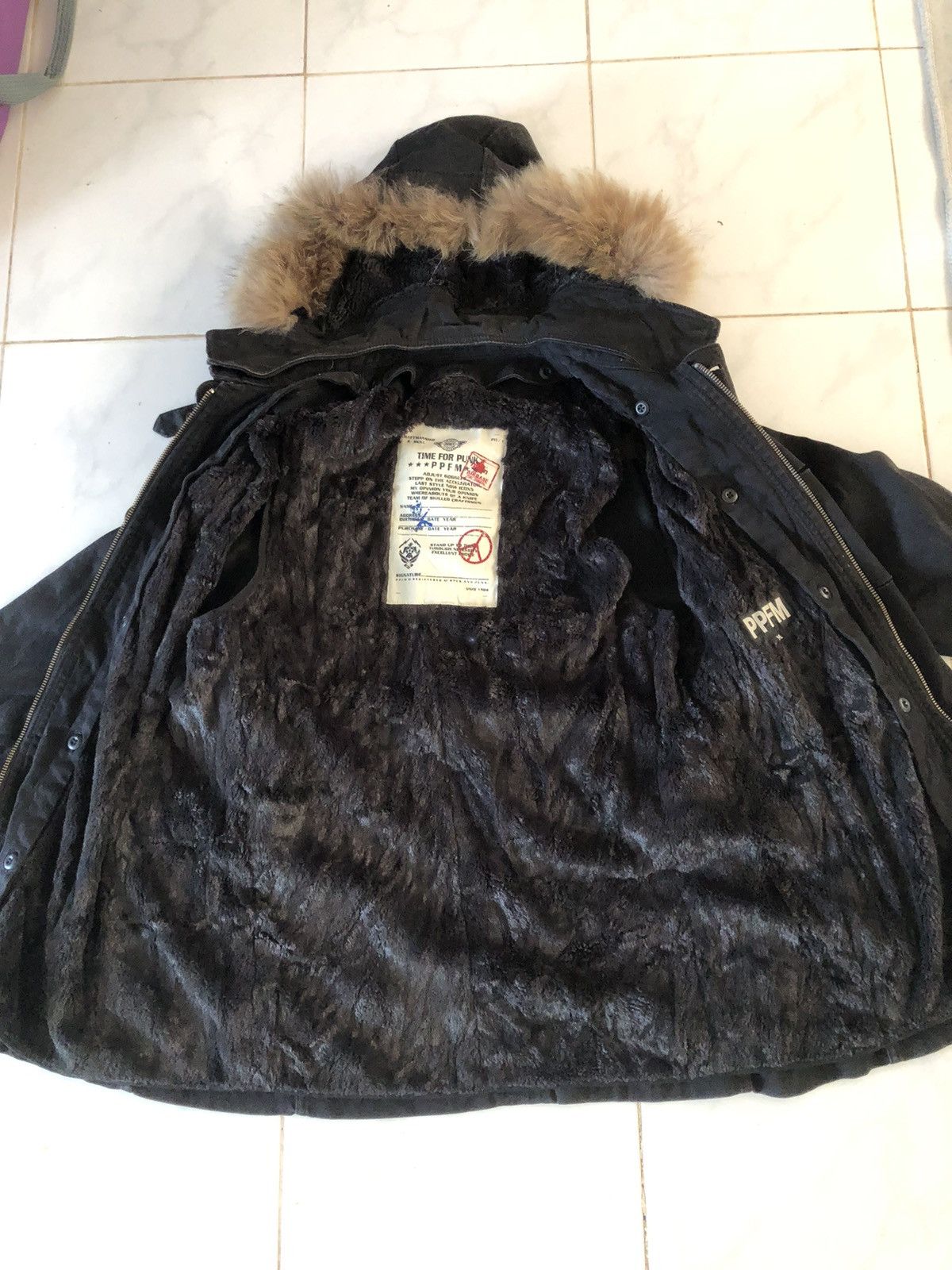 Japanese Brand × PPFM × Vintage PPFM Punk Jacket Fur Hoodie Size US M / EU 48-50 / 2 - 18 Thumbnail