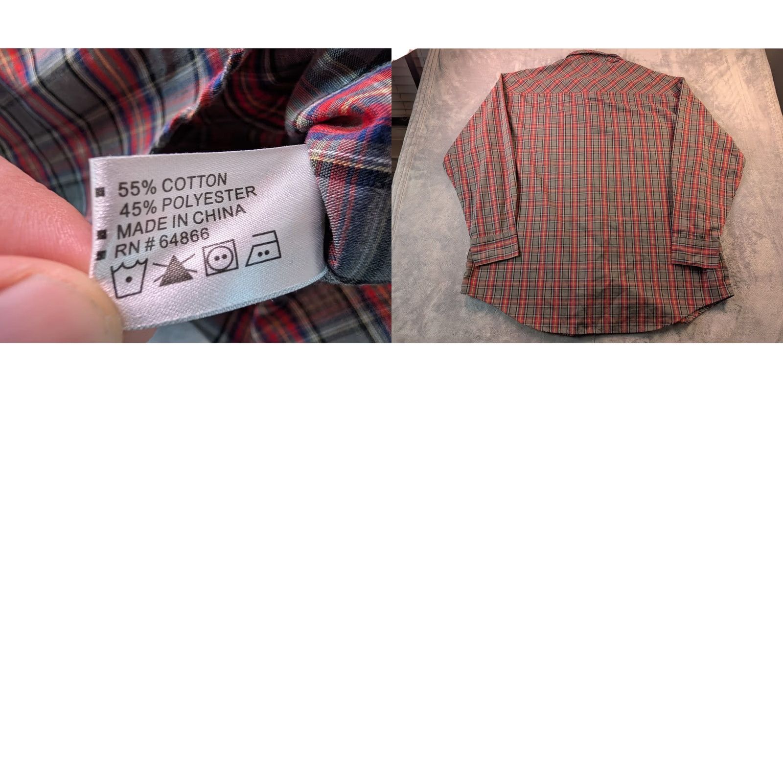Rocawear Rocawear Classic Button-Up Shirt Multicolor Plaid 4XBig & Tall Mens Long Sleeve Collared Elbow Patches Pockets Hip Hop Casual Shirt Size US XXL / EU 58 / 5 - 8 Thumbnail