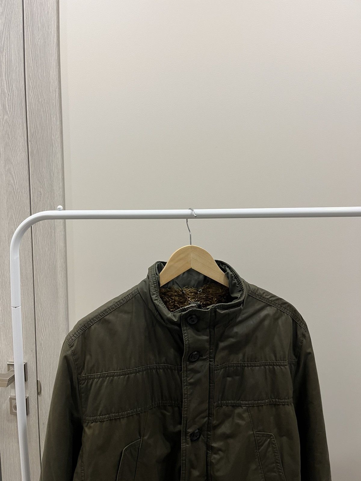 Leather Vintage Hugo Boss 90s Archive Military Jacket Leather Waxed Size US L / EU 52-54 / 3 - 2 Thumbnail