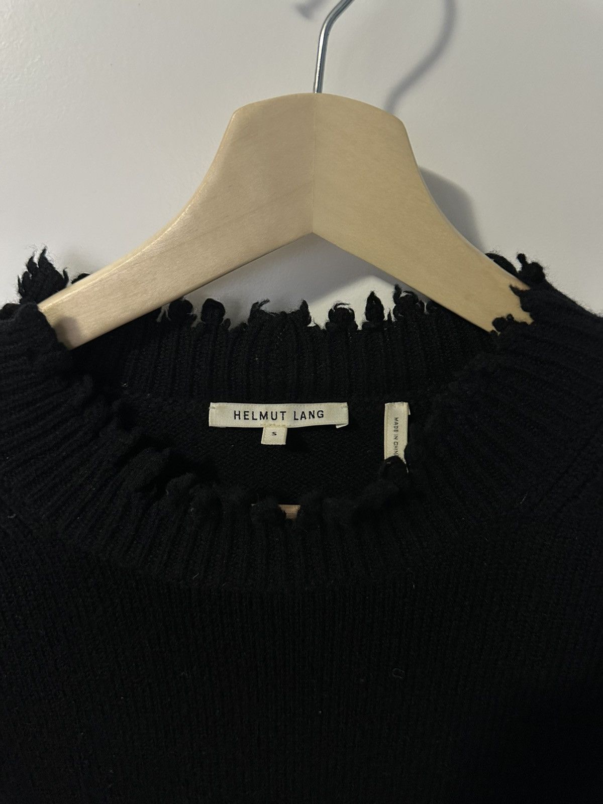RARE GRAIL helmut lang raw edge sweater