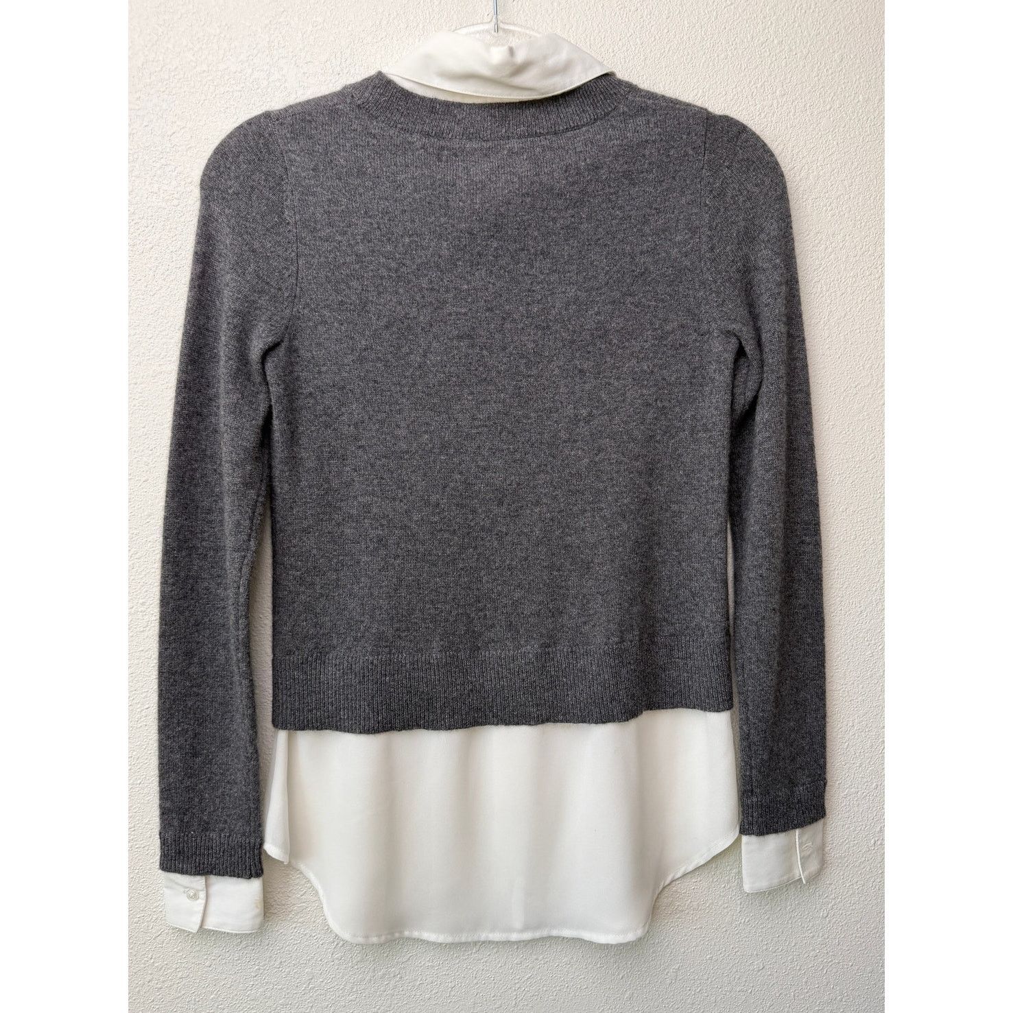 Other Gray White Layered Sweater Shirt XS Size XS / US 0-2 / IT 36-38 - 5 Thumbnail