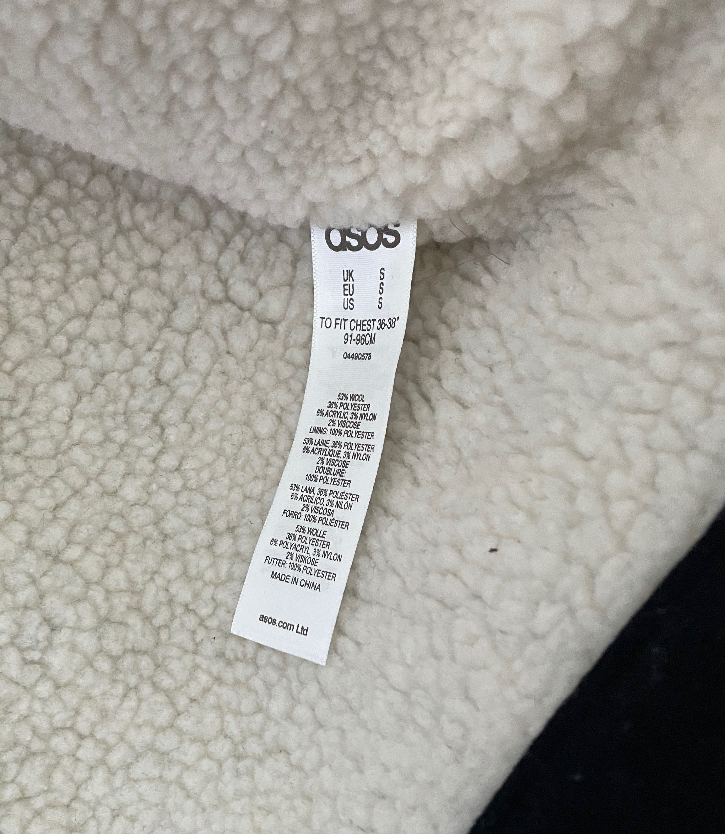 Asos ASOS Wool Sherpa Trucker Fur Insulated Jacket Bomber Size US S / EU 44-46 / 1 - 5 Thumbnail