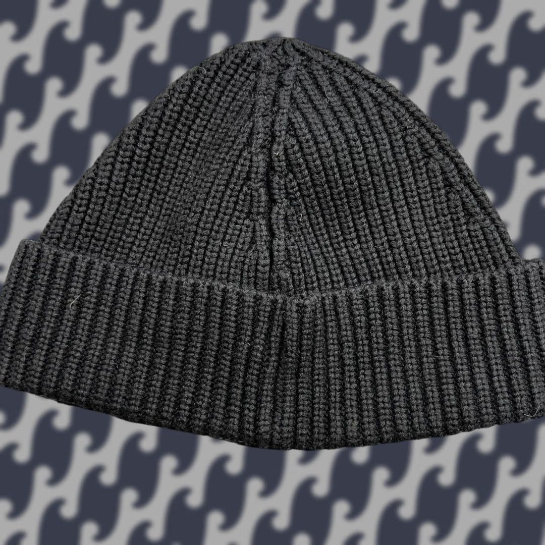 Gant GANT Beanie Hat One Size Ribbon Cuffed Black Skull Cap Mens Beanie Thermal Wicking Knit Size ONE SIZE - 1 Thumbnail
