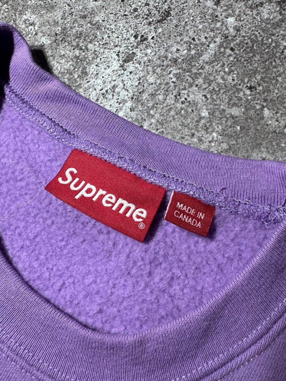 Supreme Supreme FW19 Small Box Crewneck Sweatshirt Light Violet Size US L / EU 52-54 / 3 - 5 Thumbnail
