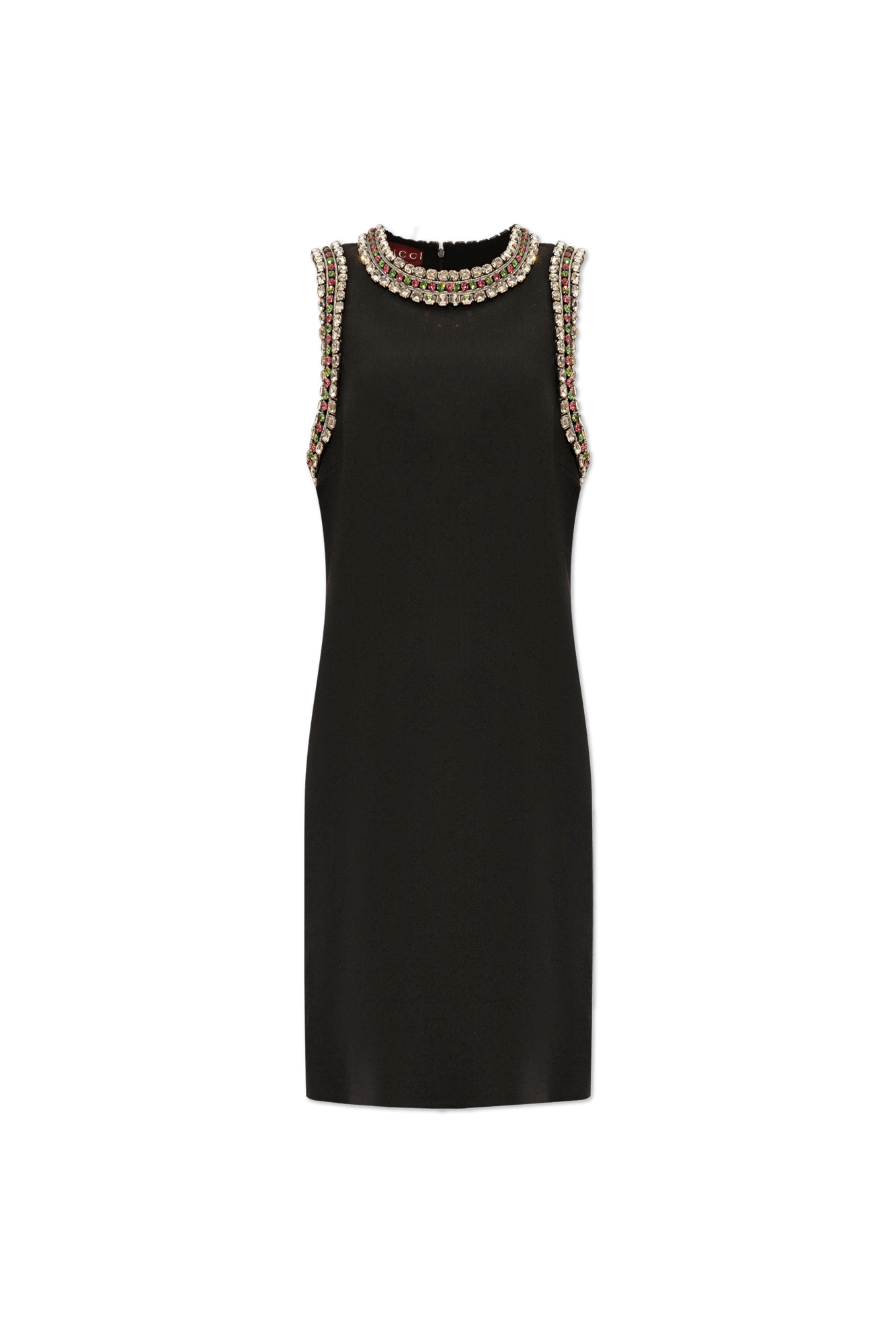 Gucci o1la5ras0526 Crystal Embroidered Mini Dress in Black Size XS / US 0-2 / IT 36-38 - 1 Thumbnail