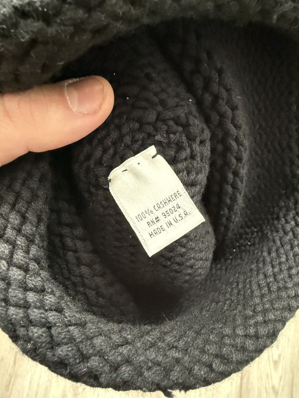 Chrome Hearts Vintage 1995 Chrome Hearts Cashmere Beanie • Silver Button Size ONE SIZE - 8 Thumbnail