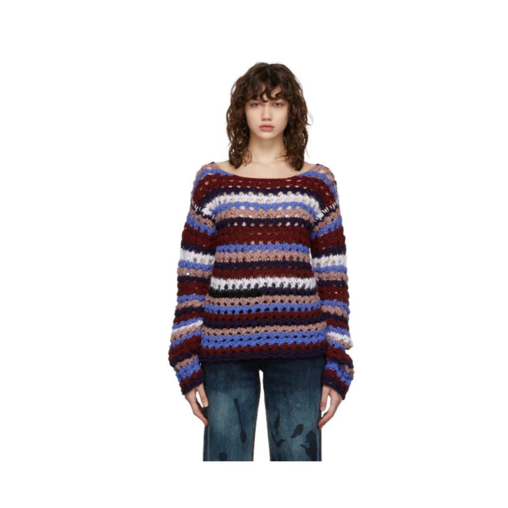 Marni o1y1125 Crewneck Sweater in Multicolor Size S / US 4 / IT 40 - 1 Thumbnail