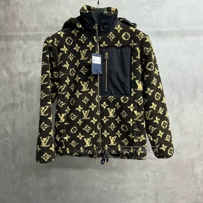 Louis Vuitton Louis Vuitton Brown Logo Full Print Standing Neck Hooded S Size XXS / US 00 / IT 34 - 1 Thumbnail