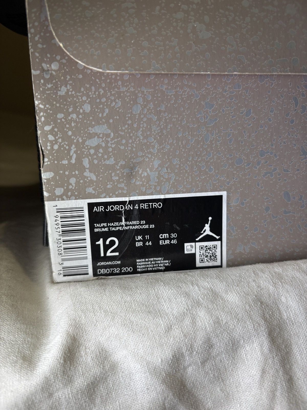 Nike Nike Jordan 4 Retro Taupe Haze Size US 12 / EU 45 - 8 Thumbnail