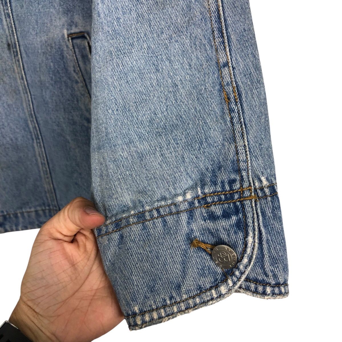 Japanese Brand 📌Vintage Biker Denim Jacket Avenue Blues Issey Miyake Size US M / EU 48-50 / 2 - 16 Thumbnail