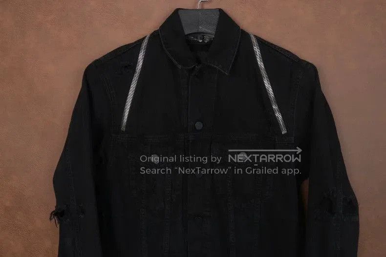 Alexander Wang Alexander Wang Black Denim Cold Shoulder Jacket. Size US XS / EU 42 / 0 - 2 Thumbnail