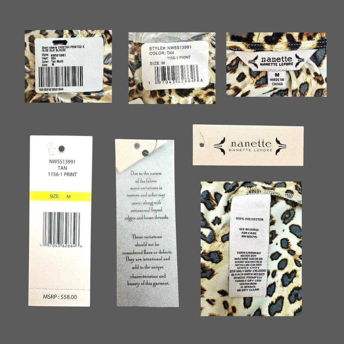 Nanette Lepore Nanette Lepore Women’s Khloe Cheetah Print Blouse Sz M Size M / US 6-8 / IT 42-44 - 11 Thumbnail