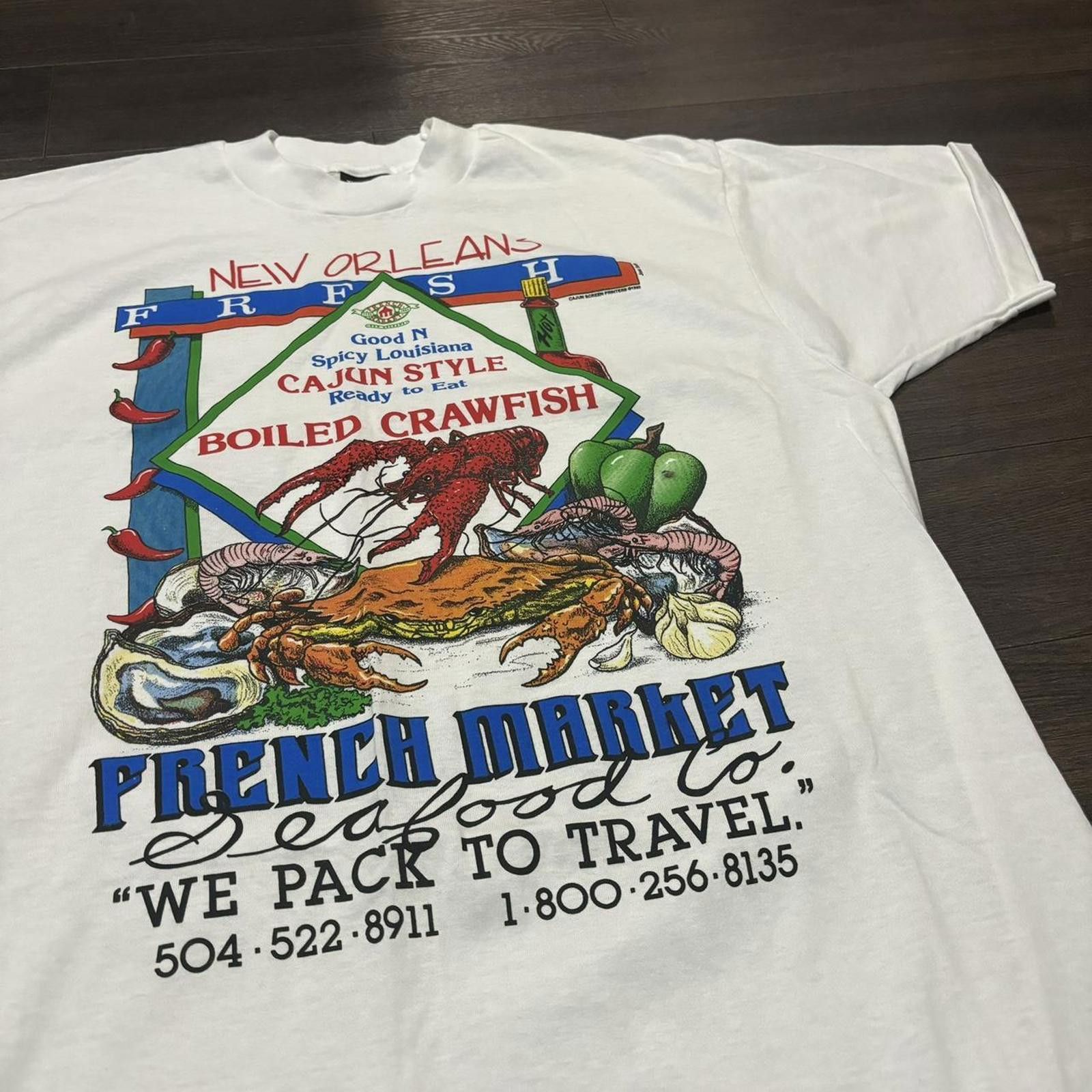 Fruit Of The Loom Vintage New Orleans French market t shirt 90s XL Size US XL / EU 56 / 4 - 1 Thumbnail