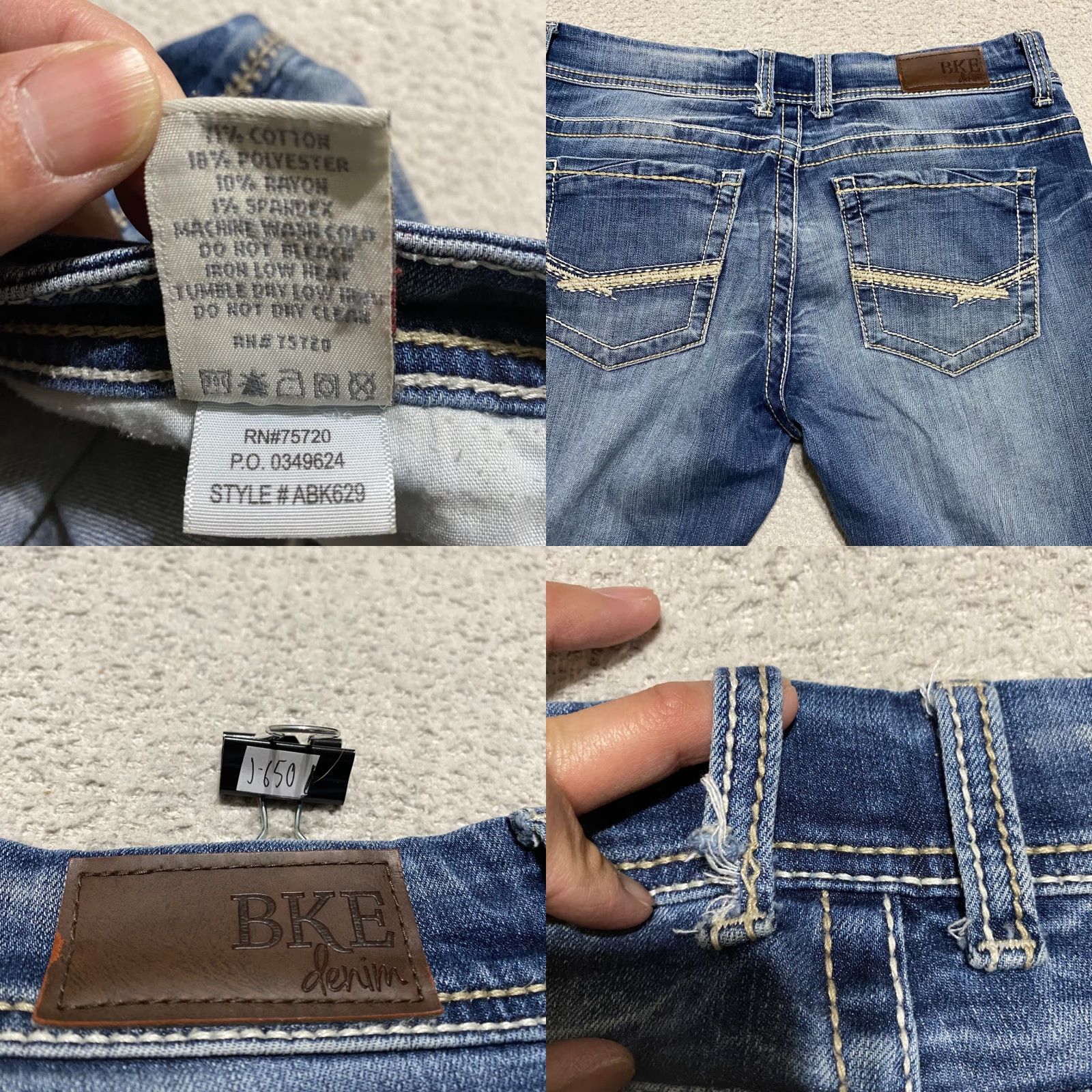 Vintage Buckle BKE Jeans Capri Mid Rise Blue Denim 30 Womens Regular 5-Pocket Stretch Size 30" / US 8 / IT 44 - 9 Thumbnail