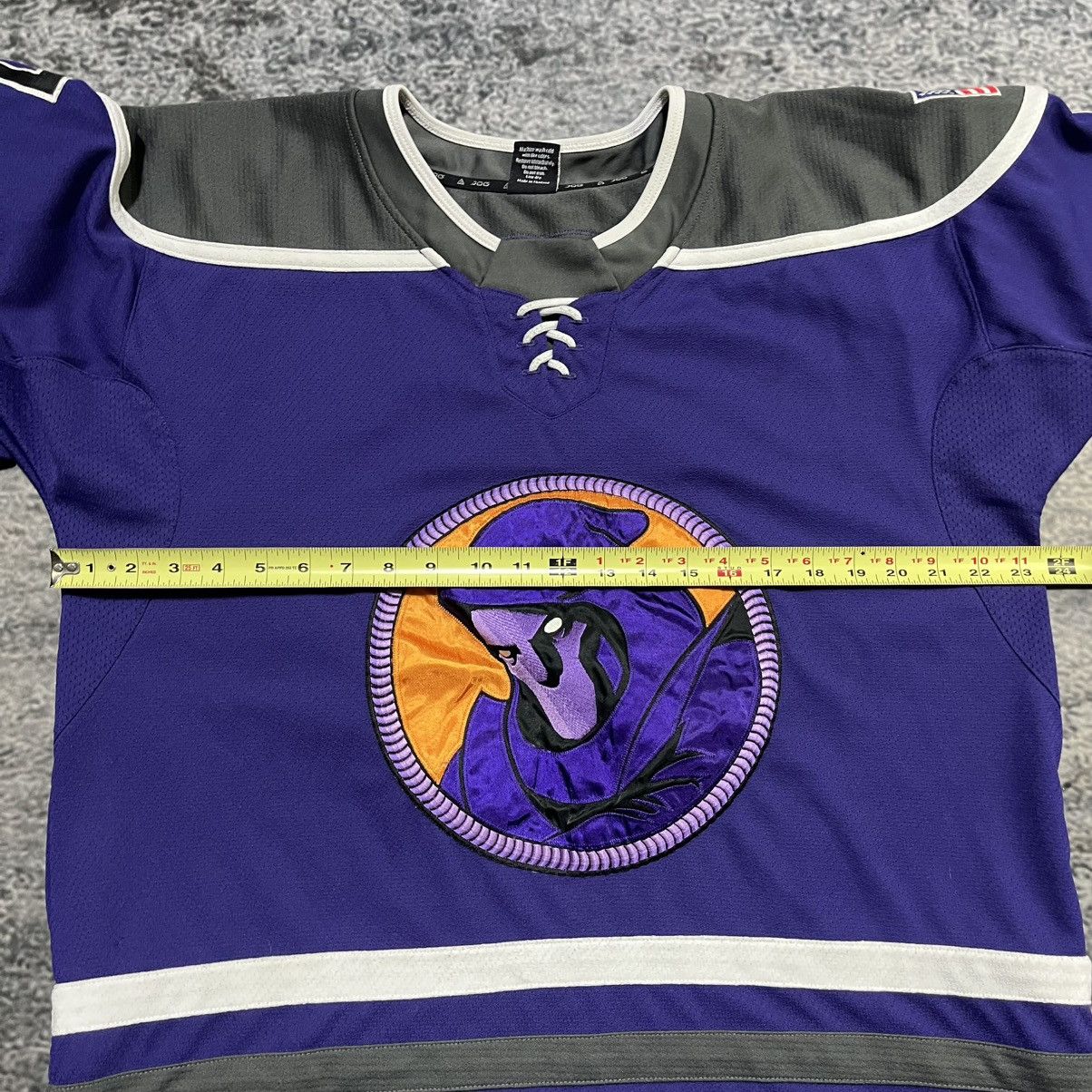 NHL YOUNGSTOWN PHANTOMS #17 YOUSKO HOCKEY JERSEY PURPLE LARGE Size US L / EU 52-54 / 3 - 10 Thumbnail