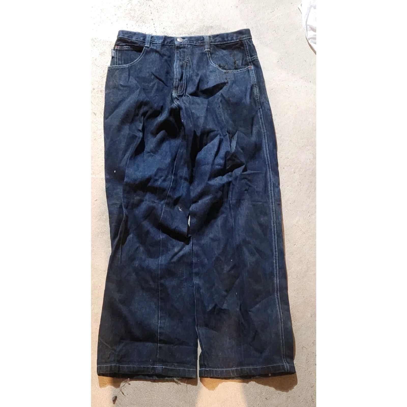 Southpole VINTAGE Southpole Jeans Men 34x30 Blue Baggy Y2K Thrashed Denim 90s Grunge Hip Hop Punk Straight Relaxed Size US 34 / EU 50 - 3 Thumbnail