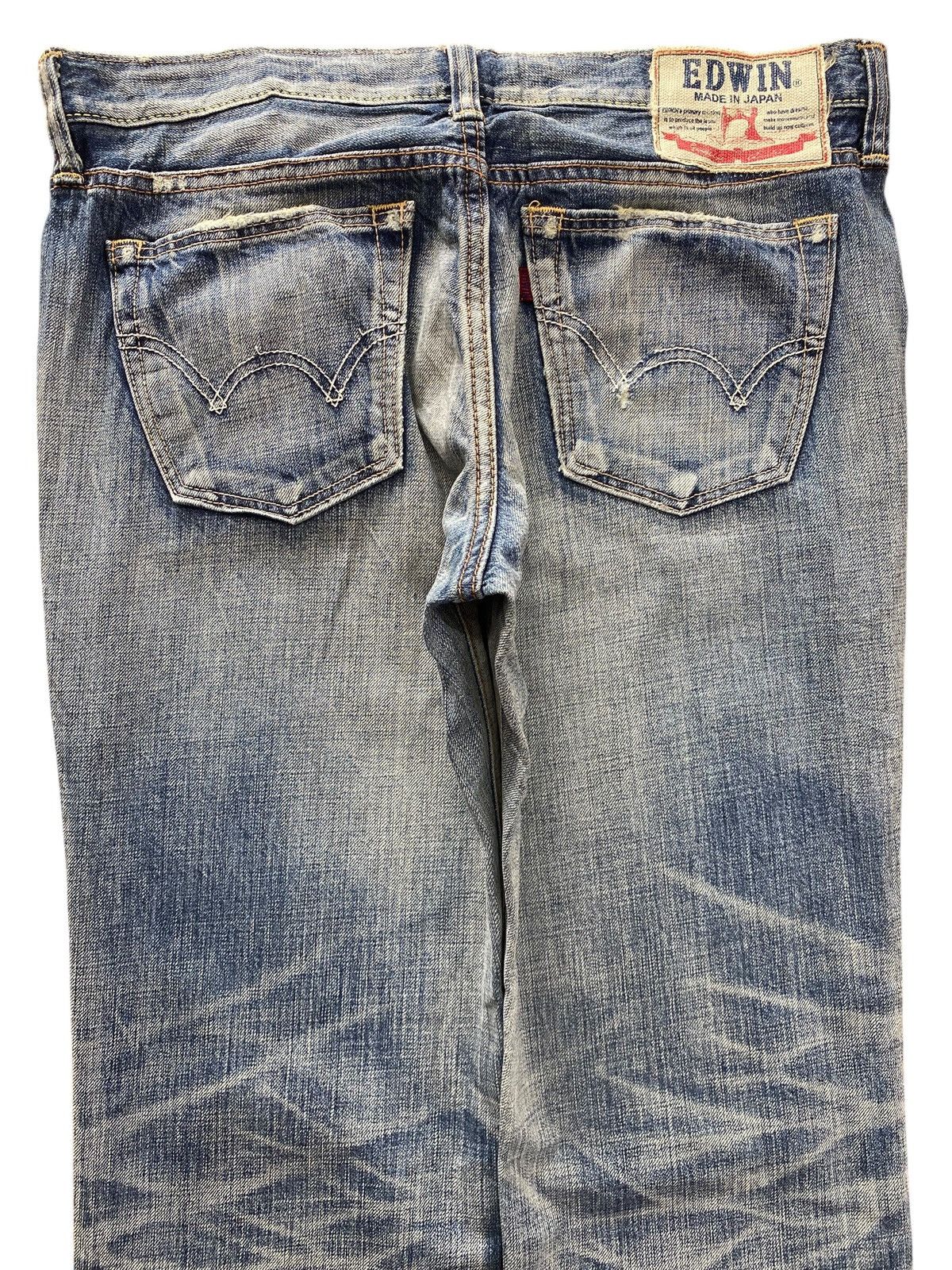 Edwin Edwin Faded Wash Ripped Style Straight Leg Jeana Size US 32 / EU 48 - 4 Thumbnail