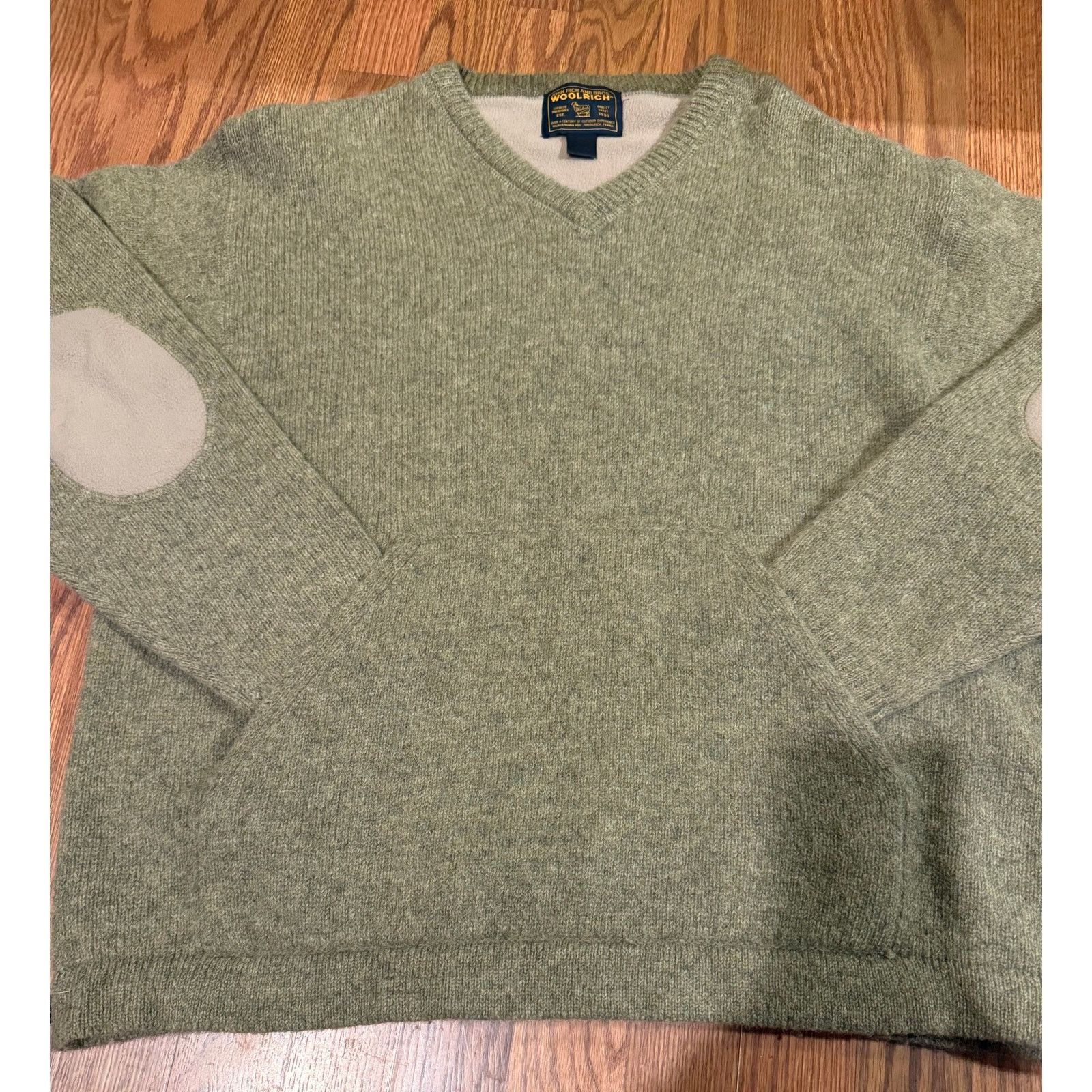 Woolrich Woolen Mills 90's Woolrich 100% Shetland Wool V Neck Sweater Size XL Size US XL / EU 56 / 4 - 4 Thumbnail
