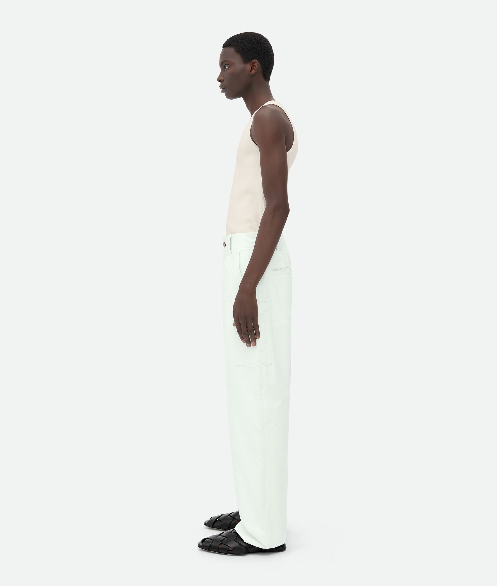 Bottega Veneta o1n1vont1224 Cargo Cotton Pants in Light Cyan Size US 32 / EU 48 - 2 Thumbnail