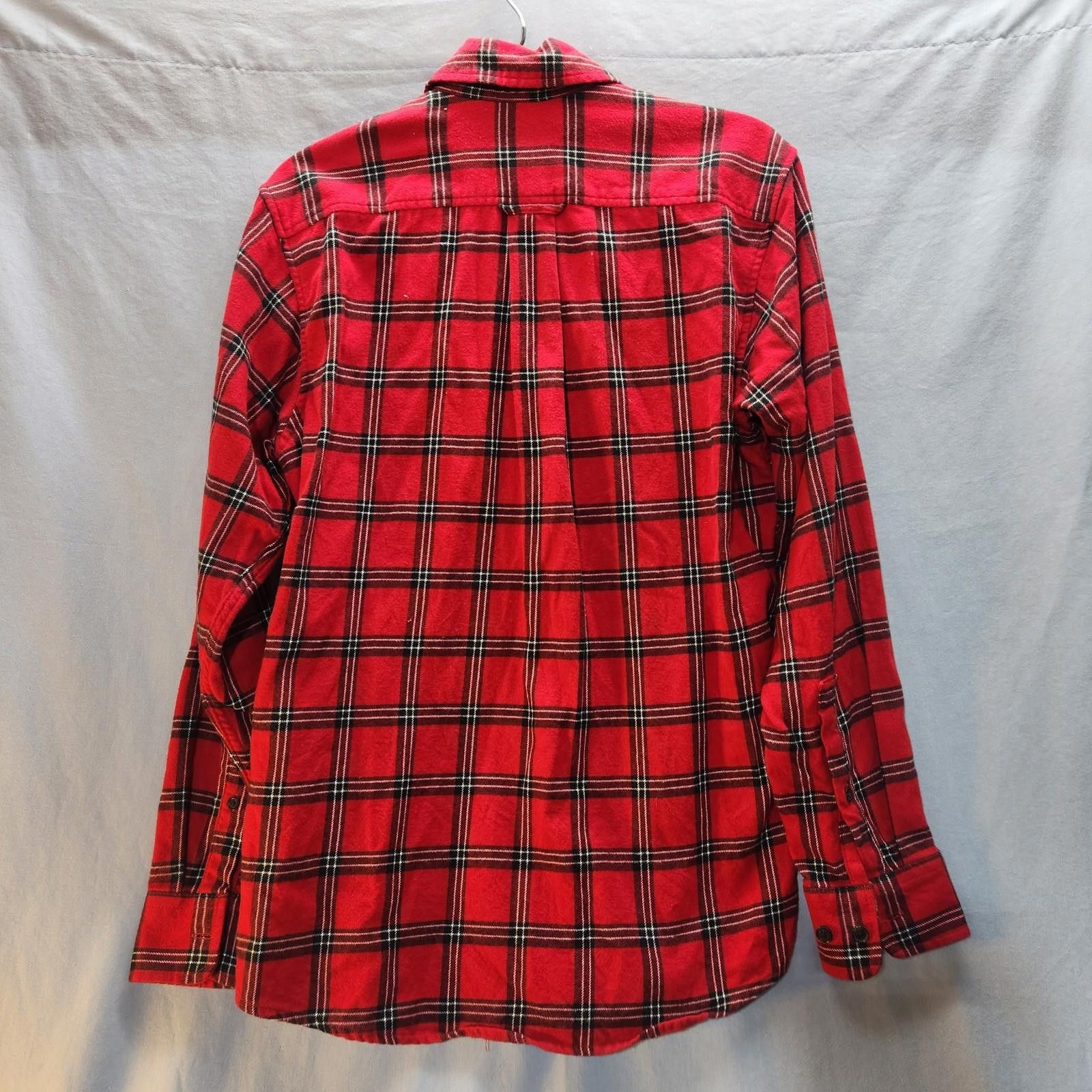 Lands' End Lands End Cotton Plaid Flannel Shirt Red Mens Size Medium Size US M / EU 48-50 / 2 - 7 Thumbnail