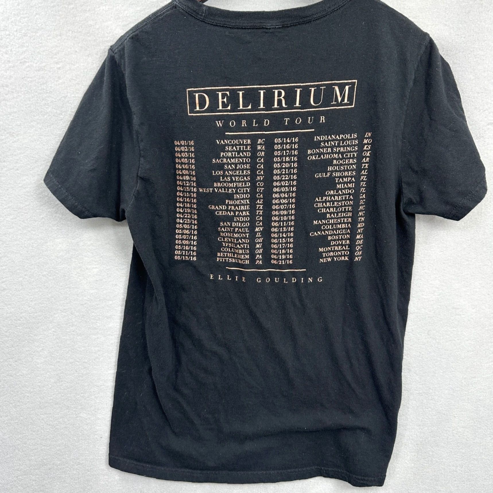 Vintage VINTAGE Elllie Goulding Delirium World Tour T-Shirt Mens Small Black Short Sleeve Concert Size US S / EU 44-46 / 1 - 3 Thumbnail