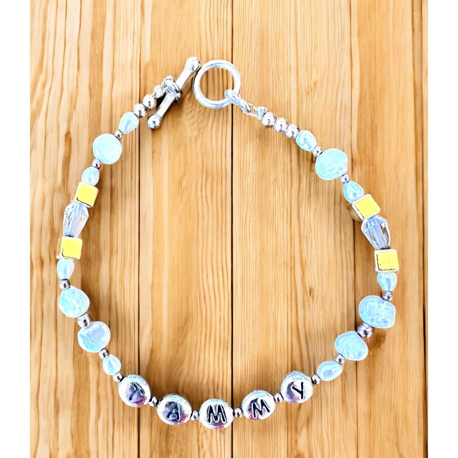 Handmade VTG Handmade Freshwater Pearl Bracelet Tammy Birthday Annive Size ONE SIZE - 2 Thumbnail