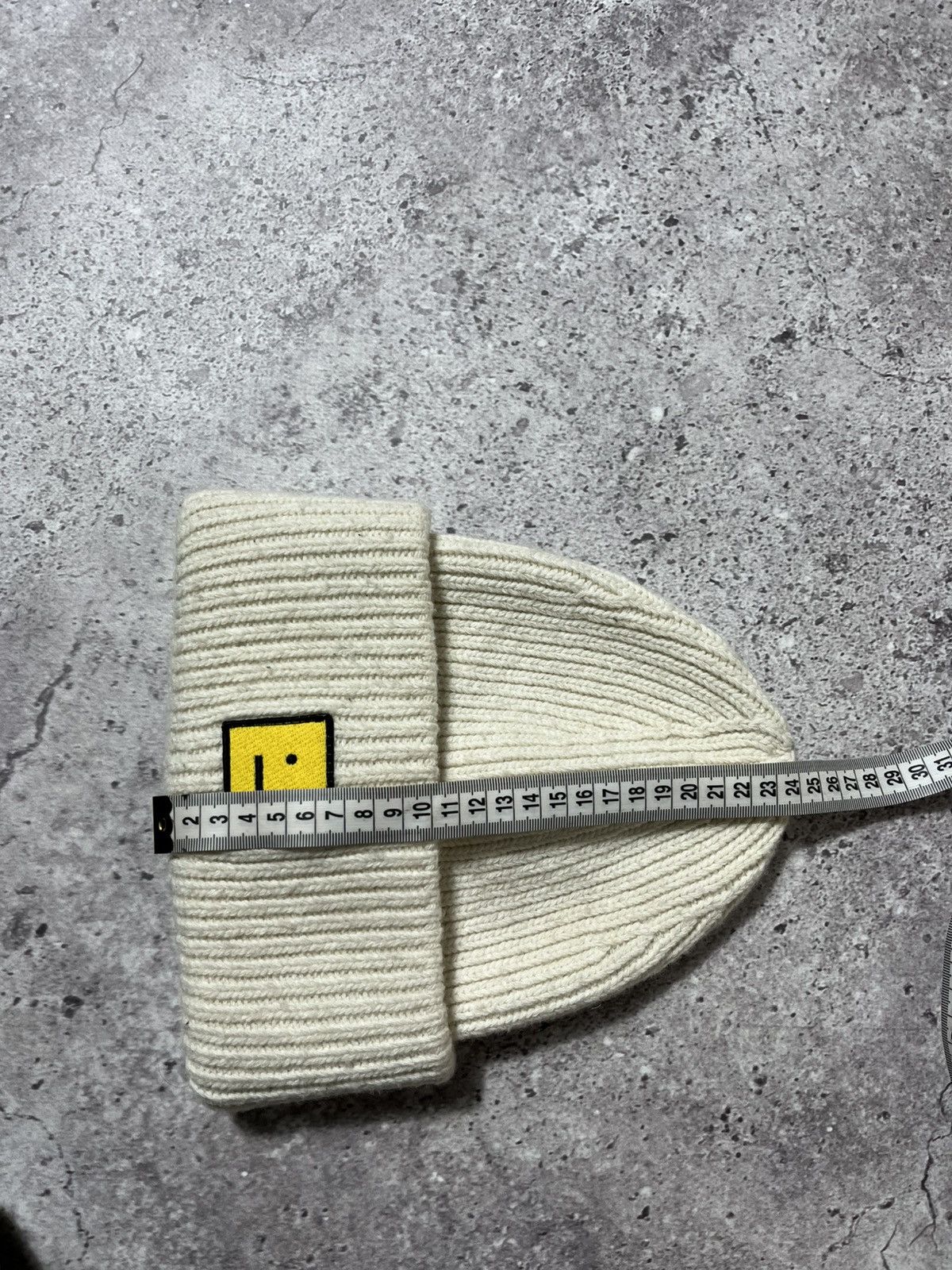 Acne Studios Acne Studios Pansy N Face Ribbed Knit Beanie Hat Wool Unisex Size ONE SIZE - 12 Thumbnail