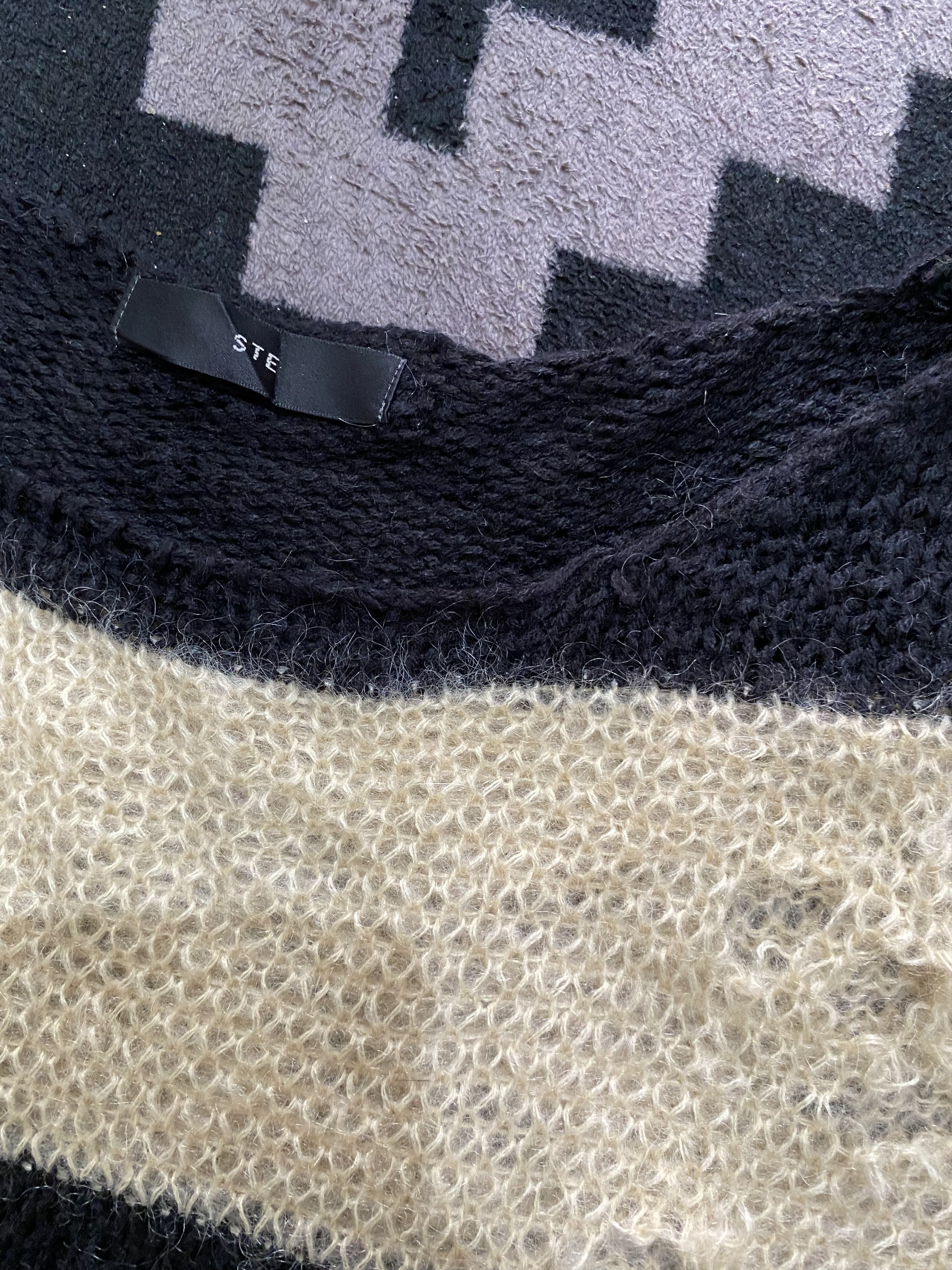 Hysteric Glamour × Japanese Brand Vintage STE distressed fishnet stripe knit avant garde Size US M / EU 48-50 / 2 - 6 Thumbnail