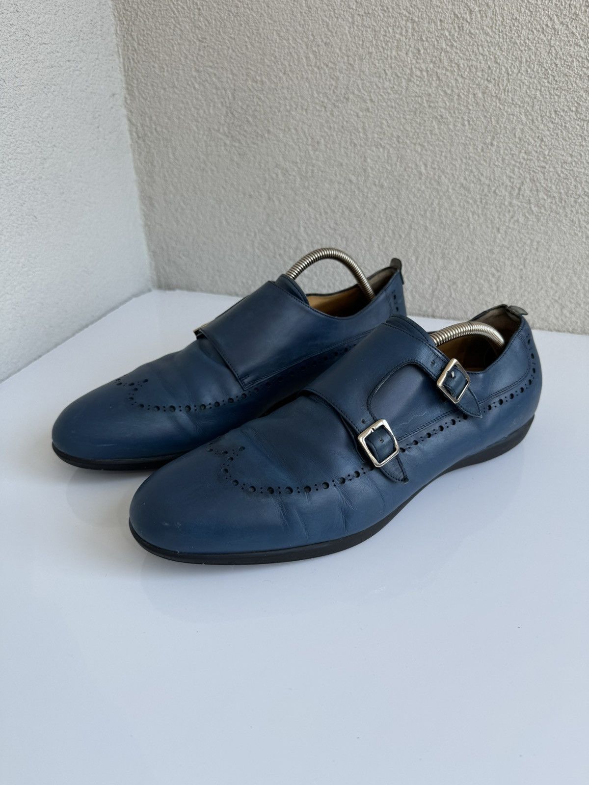 Sutor Mantellassi Sutor Mantellassi Blue Double Monk Strap Shoes Size US 10 / EU 43 - 3 Thumbnail