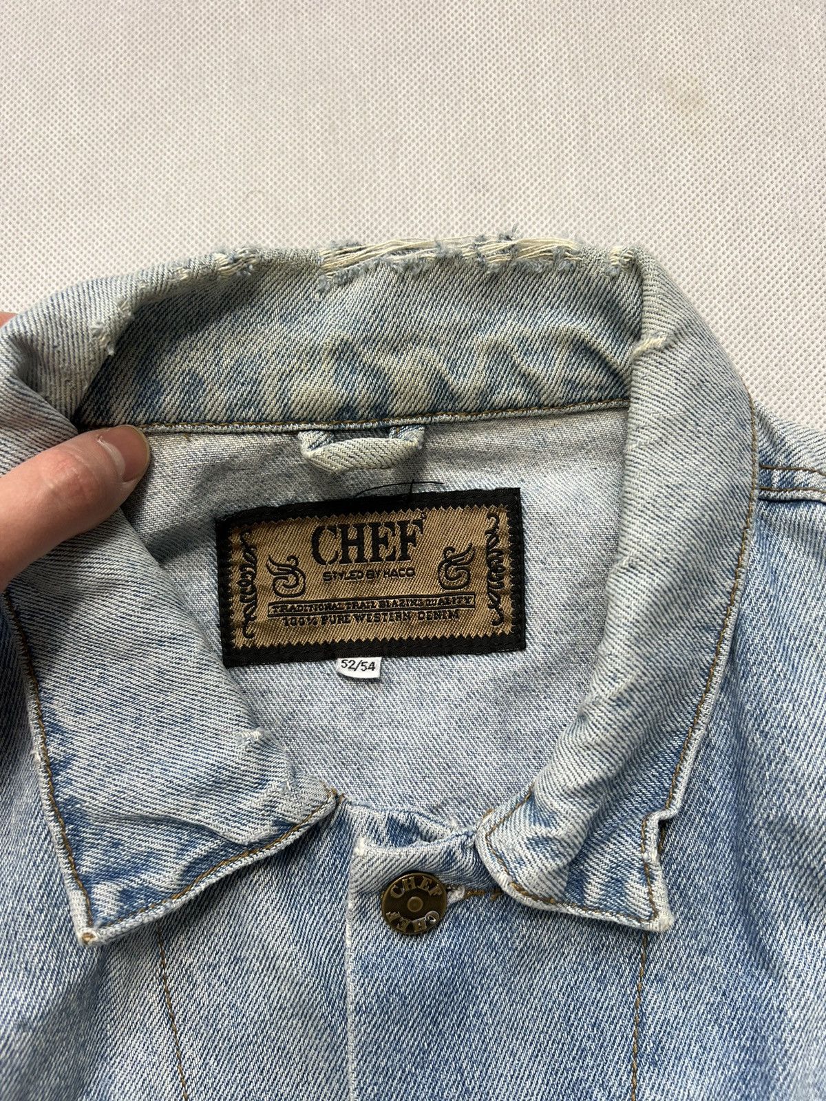 Vintage Baggy Jacket Jeans Chef Vintage 90’s Boxy Fit Size US L / EU 52-54 / 3 - 3 Thumbnail