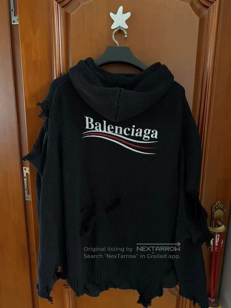 Balenciaga Balenciaga Distressed Coke Embroidered Hoodie. Size US S / EU 44-46 / 1 - 2 Thumbnail