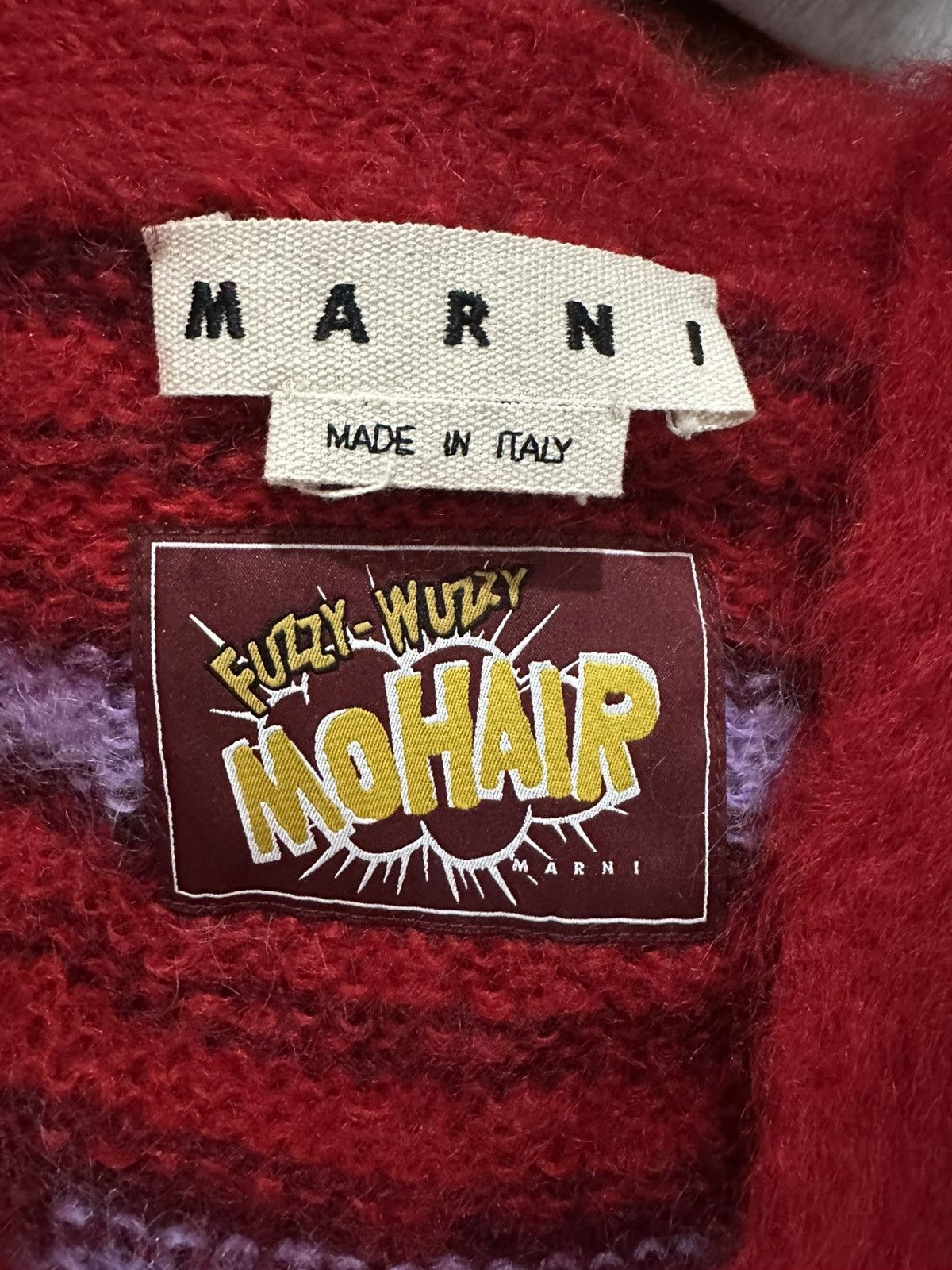 Marni MARNI STRIPED BRUSHED MOHAIR SWEATER Size US M / EU 48-50 / 2 - 3 Thumbnail