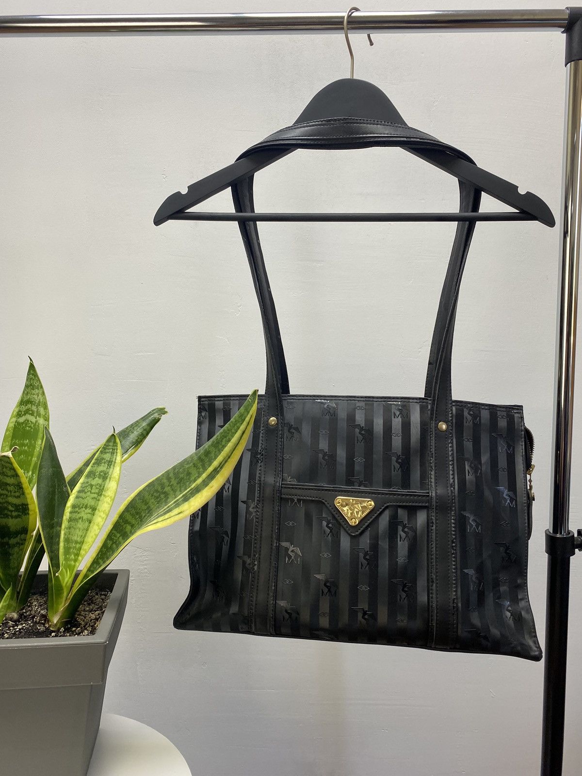 MCM MAISON MOLLERUS Luxury Monogram Handle Bag Black Vintage Size ONE SIZE - 1 Thumbnail
