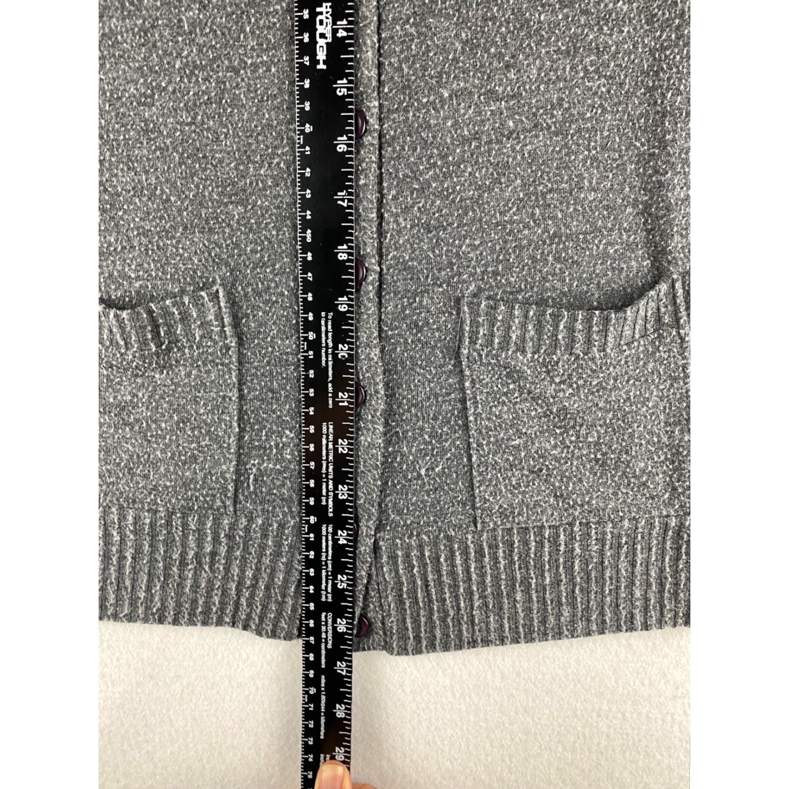 Vintage Silence + Noise Cardigan Sweater Womens M Gray Button Front Pockets Casual Modern Knit, Cardigan, Women, M, Gray, Silence + Noise, Sweater, Cardigan Size M / US 6-8 / IT 42-44 - 6 Thumbnail