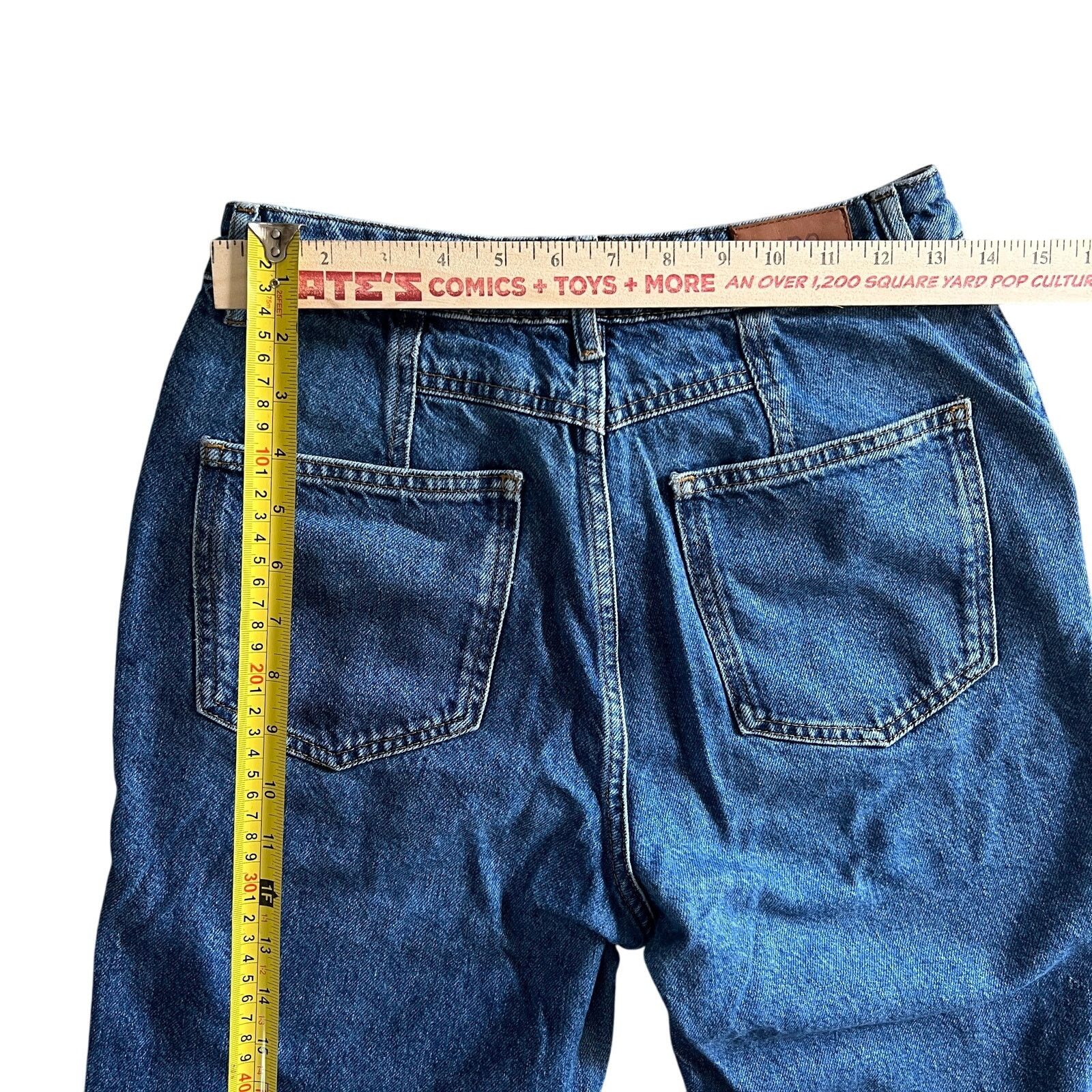 Bdg BDG High Rise Mom Jeans Blue Denim W29 L32 Tapered Leg Size 29" - 6 Thumbnail