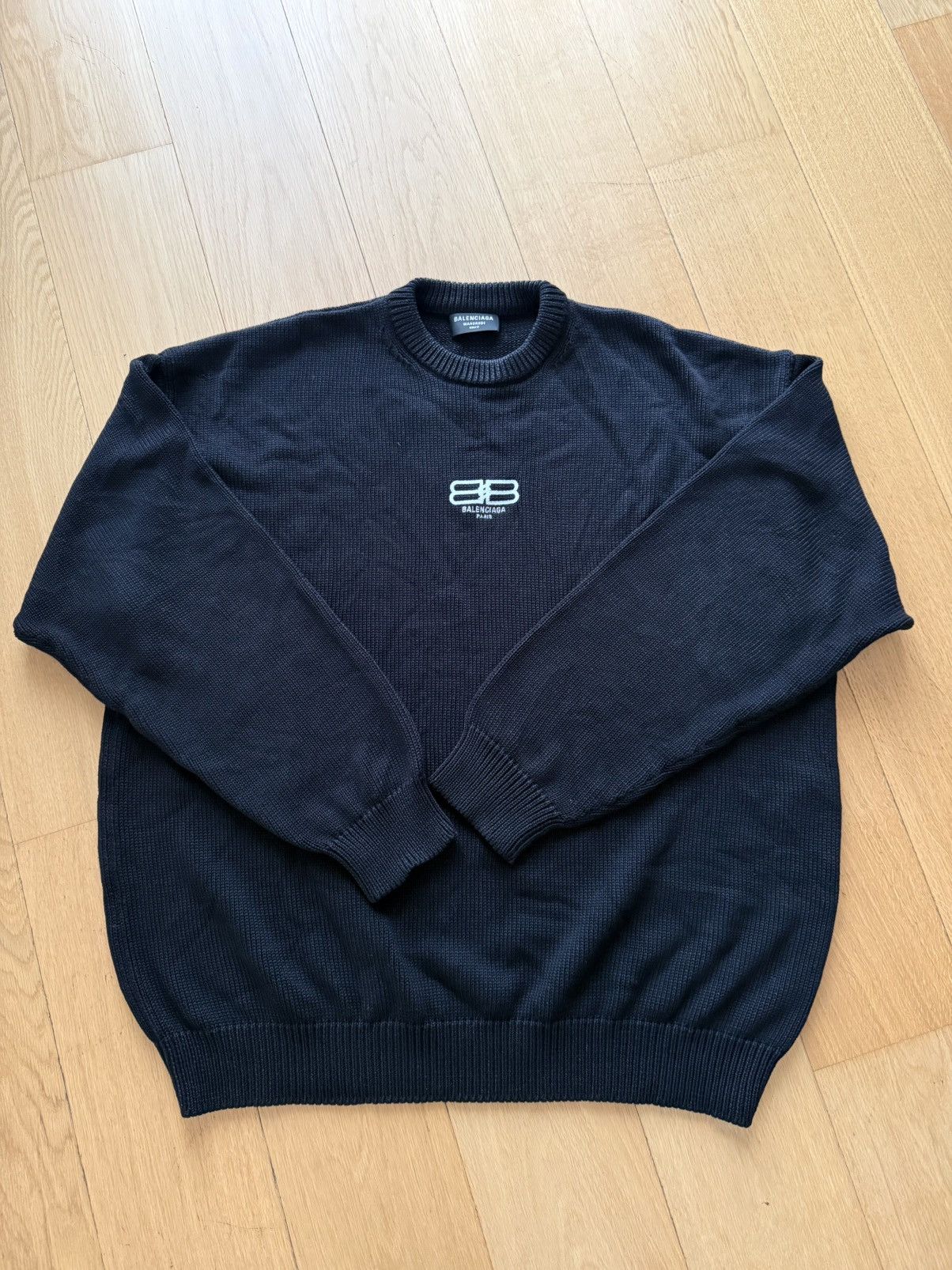 Balenciaga Balenciaga Logo Knit Sweater Size US L / EU 52-54 / 3 - 1 Thumbnail