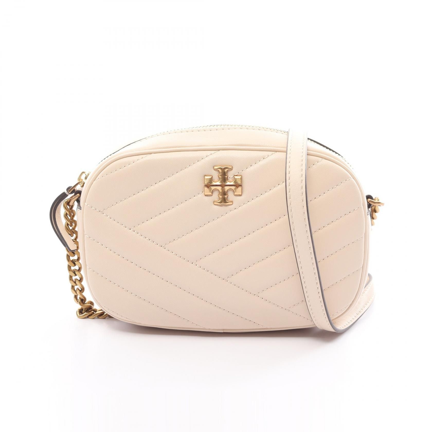 Tory Burch Tory Burch Kira Chevron Leather Shoulder Bag Leather Shoulder Bag 152353122 in White, Women's