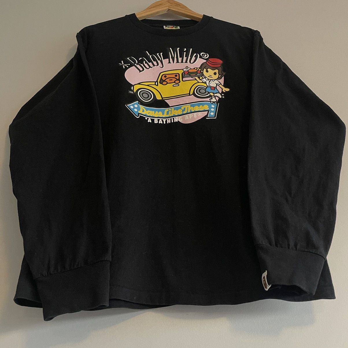 Bape OG Bape Baby Milo Carhop Diner Days Like These Long Sleeve Size US XL / EU 56 / 4 - 5 Thumbnail