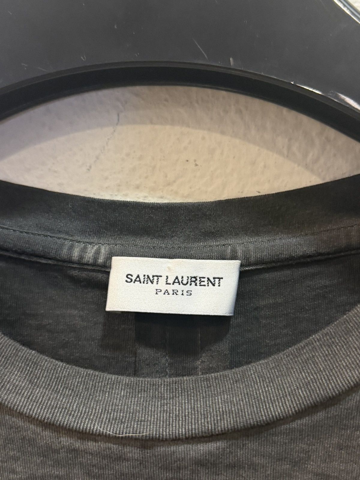 Saint Laurent Paris SS15 Over Dyed Faded Pocket Tee XS Size US XS / EU 42 / 0 - 2 Thumbnail
