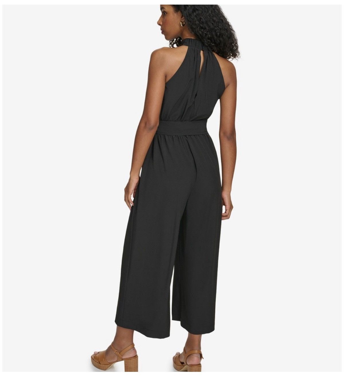 Calvin Klein Calvin Klein Women’s Belter Halter Neck Straight-Jumpsuit Size 36" / US 14 / IT 50 - 7 Thumbnail