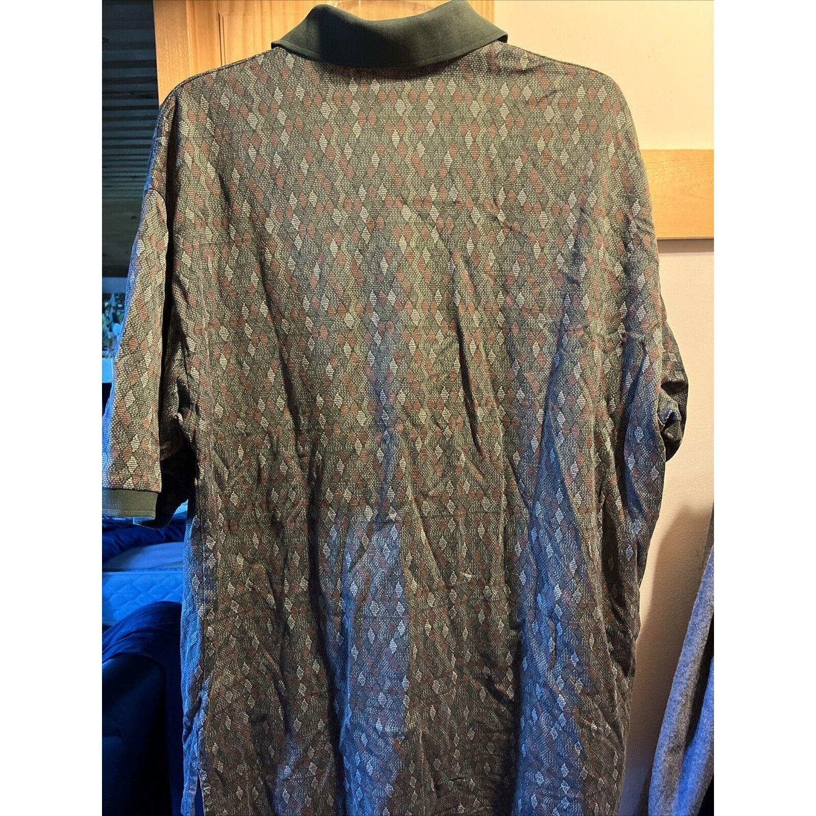 Descente Descente Men’s L Polo Shirt Golf Gray Abstract Geometric SS Size US L / EU 52-54 / 3 - 11 Thumbnail