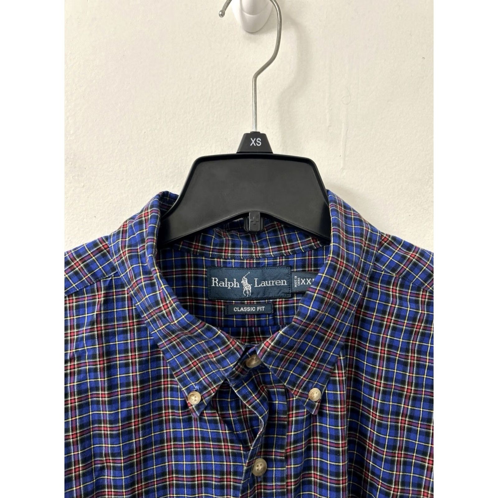 Ralph Lauren VINTAGE Ralph Lauren Shirt Mens 2XL Blue Plaid Classic Fit Button-Down L/S Shirt Size US XXL / EU 58 / 5 - 5 Thumbnail