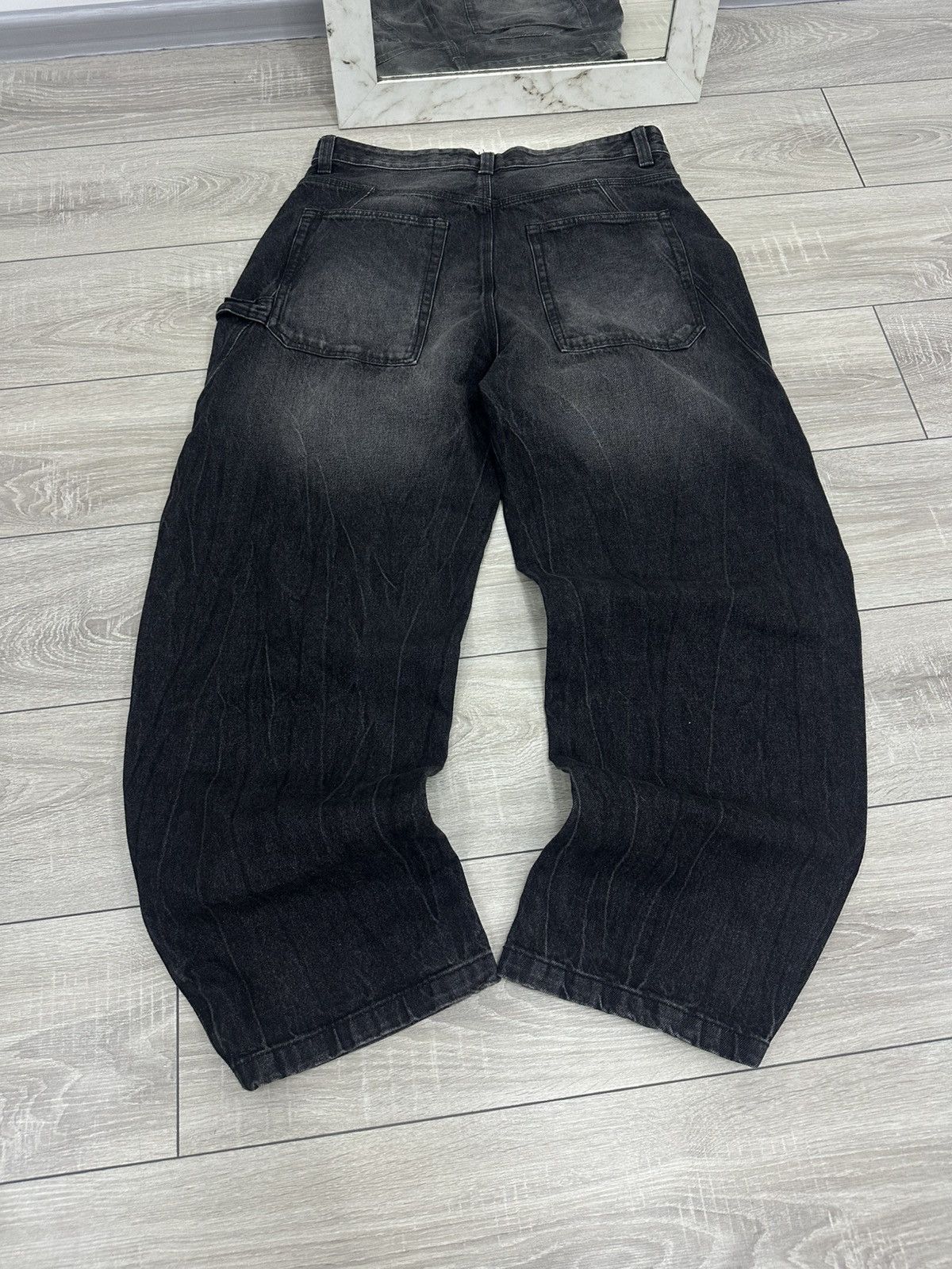 Baggy Black Washed Y2K Opium Wide Jeans Jnco Style