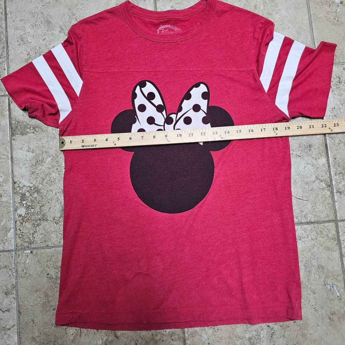 Disney Vintage Disney Mickey Mouse Big Bow Heather Red TShirt Small Size S / US 4 / IT 40 - 4 Thumbnail